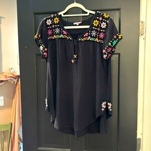 Calypso beaded blouse